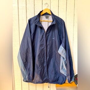 Nike Men's Dark and Light Blue Windbreaker 3XL